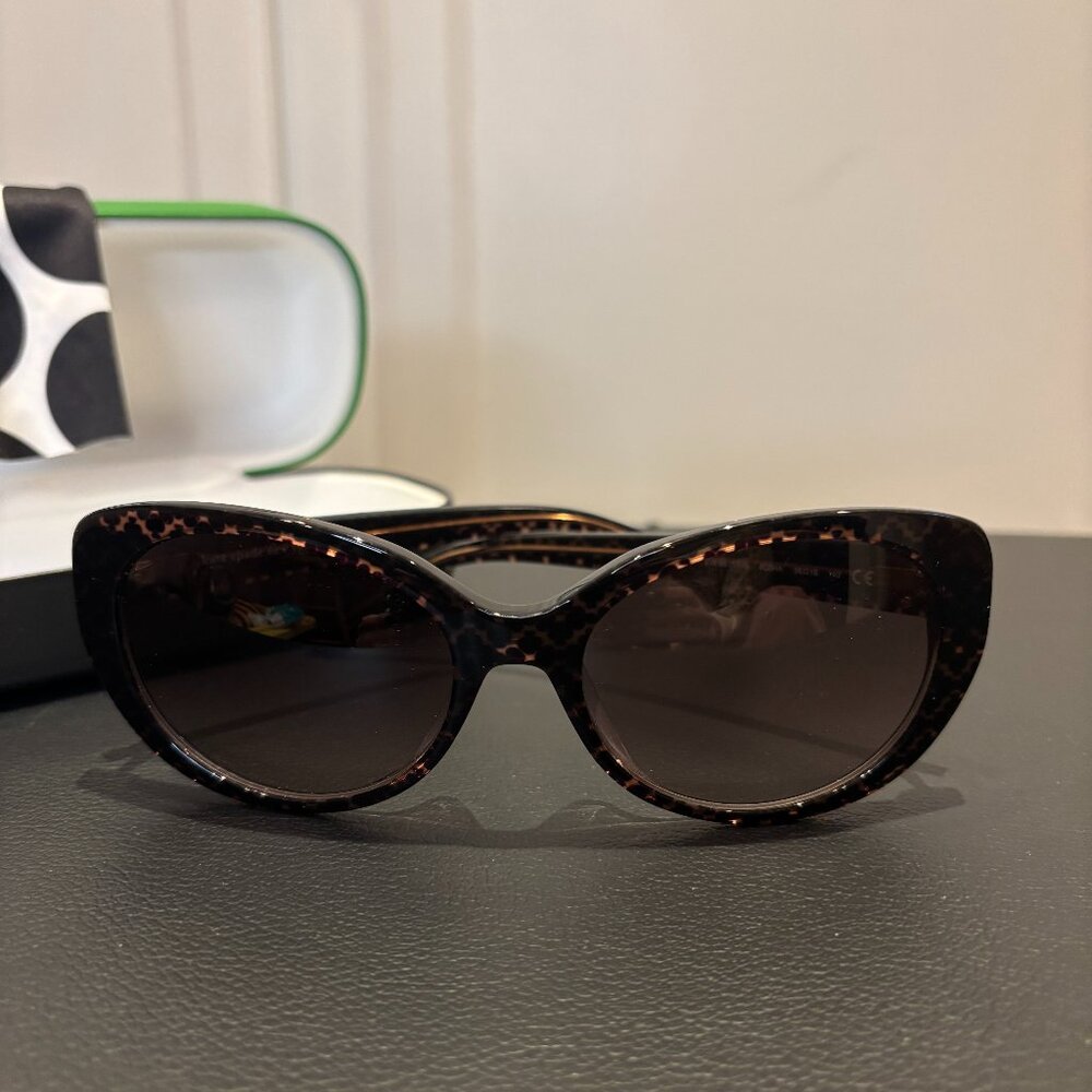 Kate Spade Everett/F/S 4Q8HA Cat Eye Brown Tortoise Sunglasses 56-18-140mm